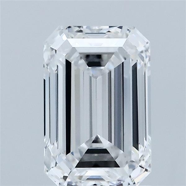 1.52 Carat Emerald Shaped, Ideal Cut, D Color, VVS2 Clarity, IGI Certified Lab Grown Diamond