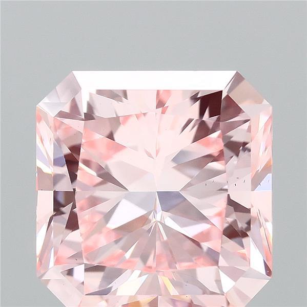 3.00 Carat Radiant Shaped, Ideal Cut, FANCY VIVID PINK Color, VS1 Clarity, IGI Certified Lab Grown Diamond