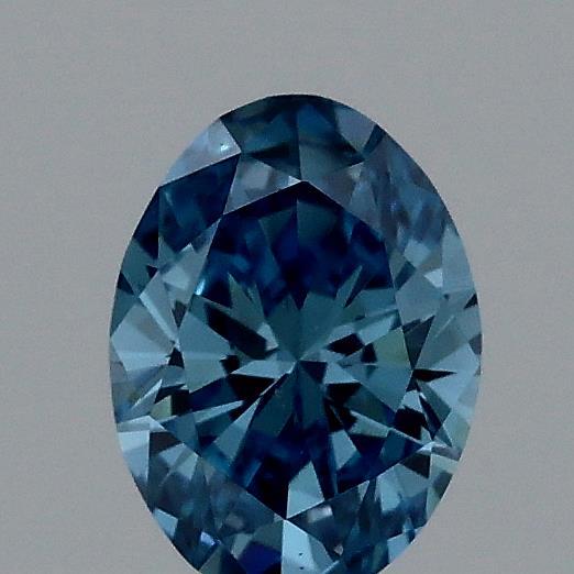 0.32 Carat Oval Shaped, Excellent Cut, FANCY VIVID BLUE Color, VS1 Clarity, IGI Certified Lab Grown Diamond