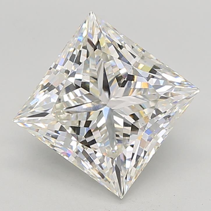 4.09 Carat Princess Shaped, Ideal Cut, G Color, VS1 Clarity, IGI Certified Lab Grown Diamond
