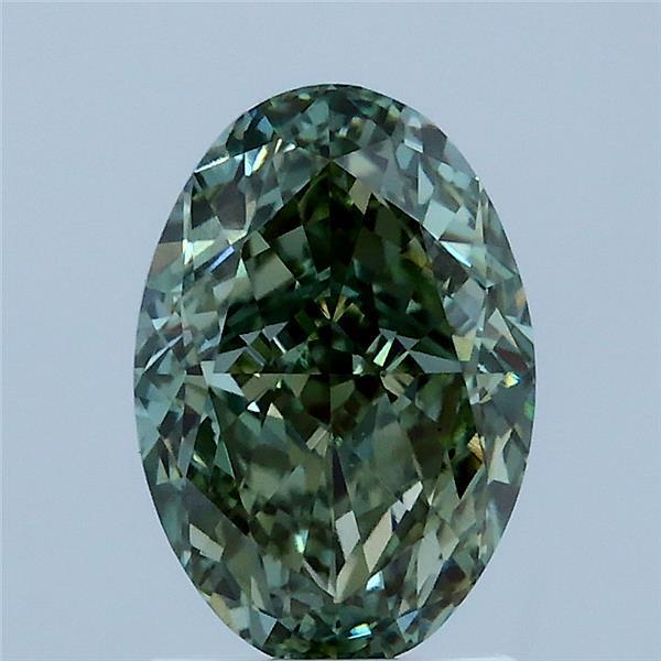 2.08 Carat Oval Shaped, Excellent Cut, FANCY VIVID GREEN Color, VS1 Clarity, IGI Certified Lab Grown Diamond