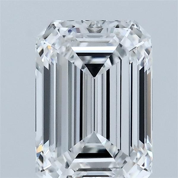 1.59 Carat Emerald Shaped, Ideal Cut, D Color, VVS2 Clarity, IGI Certified Lab Grown Diamond