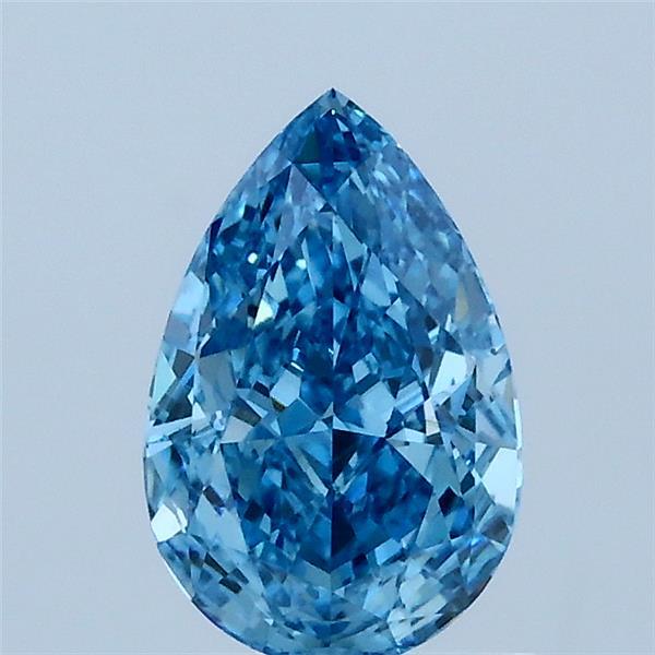 1.01 Carat Pear Shaped, Ideal Cut, FANCY VIVID BLUE Color, VS1 Clarity, IGI Certified Lab Grown Diamond