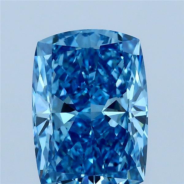 2.25 Carat Cushion Shaped, Excellent Cut, FANCY VIVID BLUE Color, VS1 Clarity, IGI Certified Lab Grown Diamond