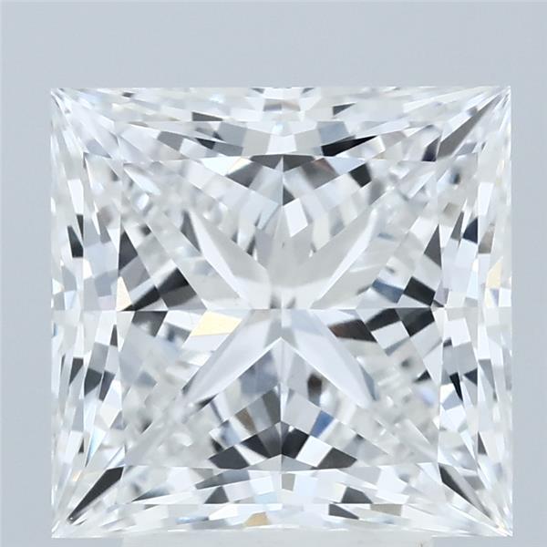 4.05 Carat Princess Shaped, Ideal Cut, E Color, VS1 Clarity, IGI Certified Lab Grown Diamond