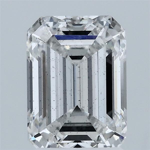 2.05 Carat Emerald Shaped, Ideal Cut, E Color, SI1 Clarity, IGI Certified Lab Grown Diamond