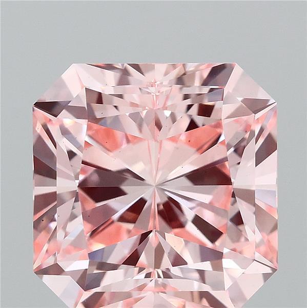 3.04 Carat Radiant Shaped, Ideal Cut, FANCY INTENSE PINK Color, VS1 Clarity, IGI Certified Lab Grown Diamond
