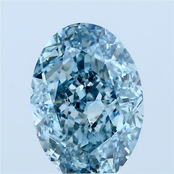 3.50 Carat Oval Shaped, Very Good Cut, FANCY VIVID BLUE Color, VS1 Clarity, IGI Certified Lab Grown Diamond