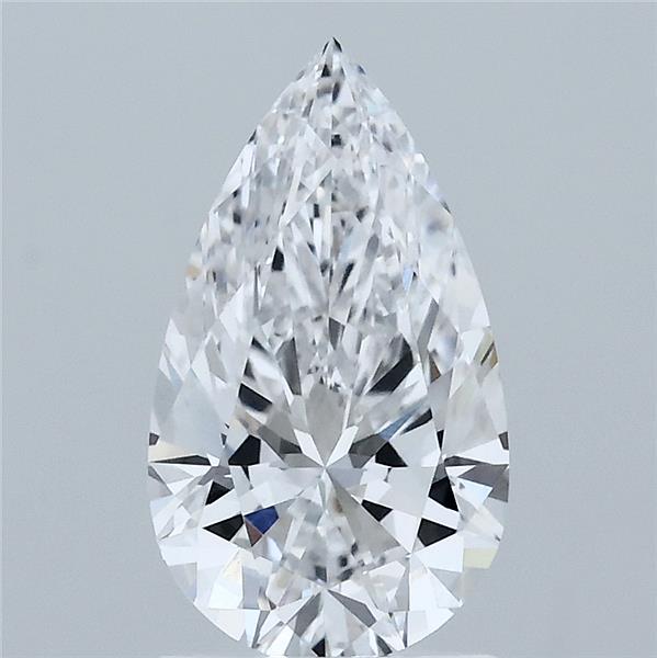 1.60 Carat Pear Shaped, Excellent Cut, D Color, VVS1 Clarity, IGI Certified Lab Grown Diamond