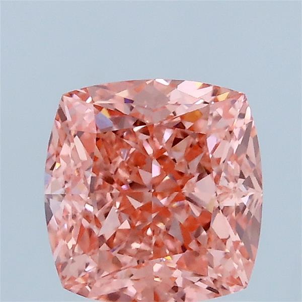 1.55 Carat Cushion Shaped, Ideal Cut, FANCY VIVID PINK Color, VVS2 Clarity, IGI Certified Lab Grown Diamond