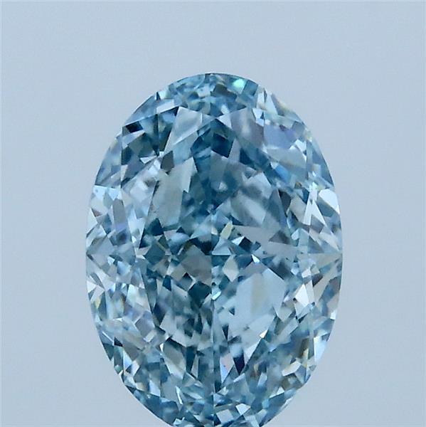 1.55 Carat Oval Shaped, Excellent Cut, FANCY VIVID BLUE Color, VS2 Clarity, IGI Certified Lab Grown Diamond