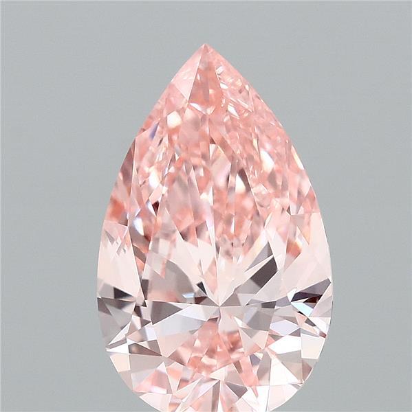 0.99 Carat Pear Shaped, Ideal Cut, FANCY VIVID PINK Color, VVS2 Clarity, IGI Certified Lab Grown Diamond