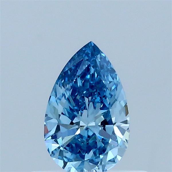 0.46 Carat Pear Shaped, Excellent Cut, FANCY VIVID BLUE Color, VVS2 Clarity, IGI Certified Lab Grown Diamond