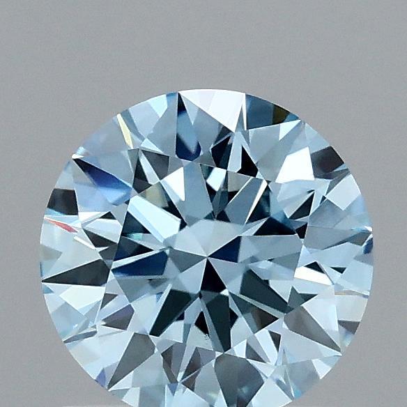 1.03 Carat Round Shaped, Excellent Cut, FANCY VIVID BLUE Color, VVS2 Clarity, IGI Certified Lab Grown Diamond