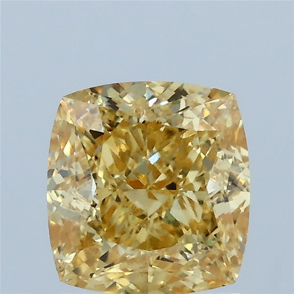 1.77 Carat Cushion Shaped, Excellent Cut, FANCY VIVID YELLOW Color, VVS1 Clarity, IGI Certified Lab Grown Diamond