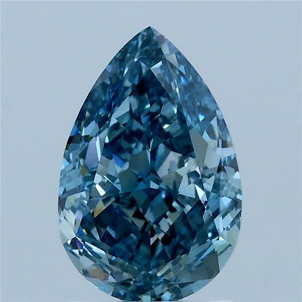 2.12 Carat Pear Shaped, Very Good Cut, FANCY VIVID BLUE Color, VS2 Clarity, IGI Certified Lab Grown Diamond