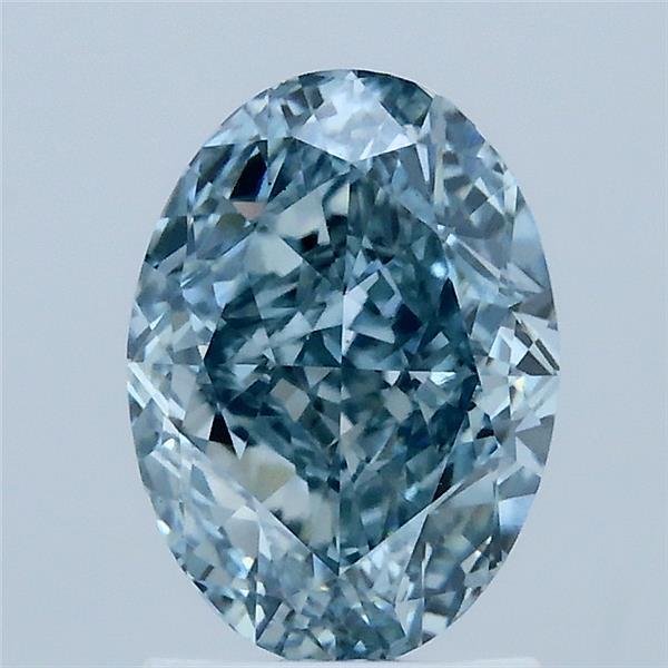 2.07 Carat Oval Shaped, Very Good Cut, FANCY VIVID BLUE Color, VS1 Clarity, IGI Certified Lab Grown Diamond