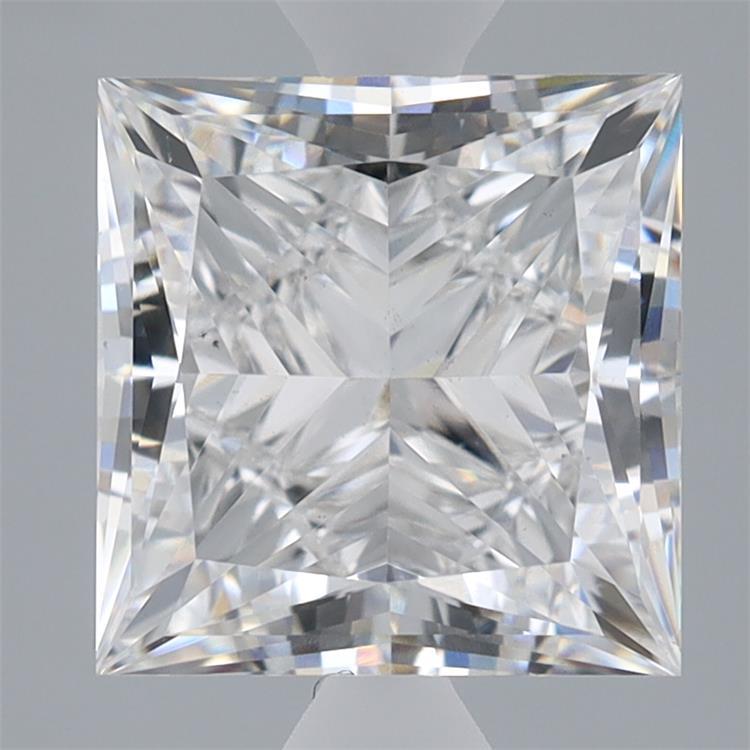 3.74 Carat Princess Shaped, Ideal Cut, E Color, VS1 Clarity, IGI Certified Lab Grown Diamond