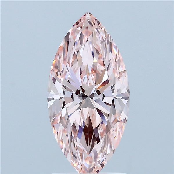 2.02 Carat Marquise Shaped, Ideal Cut, FANCY INTENSE PINK Color, VVS2 Clarity, IGI Certified Lab Grown Diamond