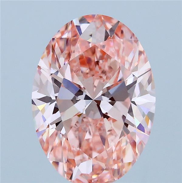 3.01 Carat Oval Shaped, Excellent Cut, FANCY VIVID PINK Color, VS1 Clarity, IGI Certified Lab Grown Diamond