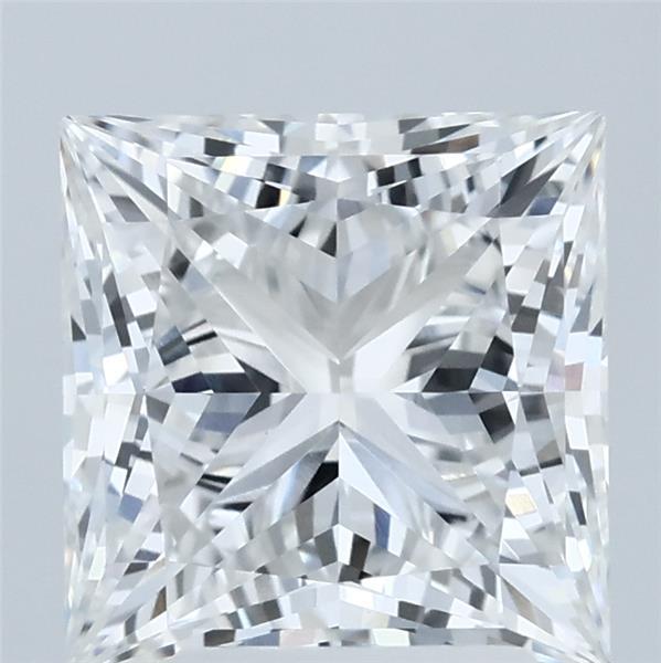3.25 Carat Princess Shaped, Ideal Cut, E Color, VVS2 Clarity, IGI Certified Lab Grown Diamond
