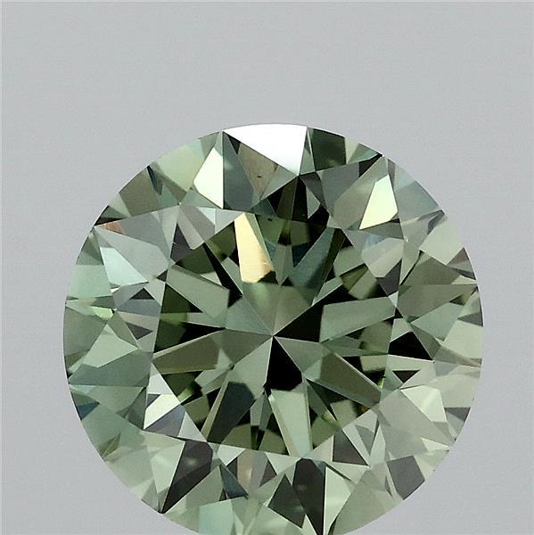 3.01 Carat Round Shaped, Excellent Cut, FANCY VIVID GREEN Color, VVS2 Clarity, IGI Certified Lab Grown Diamond
