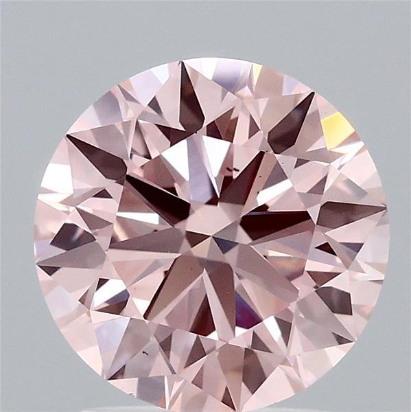 2.05 Carat Round Shaped, Ideal Cut, FANCY INTENSE PINK Color, VS2 Clarity, IGI Certified Lab Grown Diamond