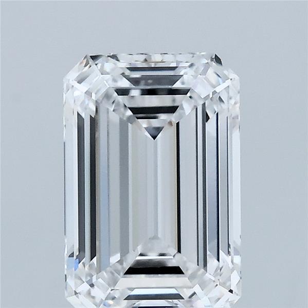 2.03 Carat Emerald Shaped, Ideal Cut, D Color, VVS2 Clarity, IGI Certified Lab Grown Diamond