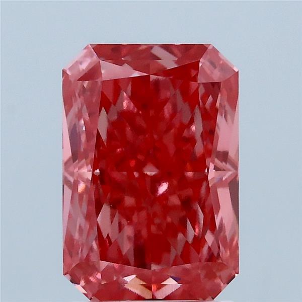 2.55 Carat Radiant Shaped, Excellent Cut, FANCY VIVID PINK Color, VS1 Clarity, IGI Certified Lab Grown Diamond