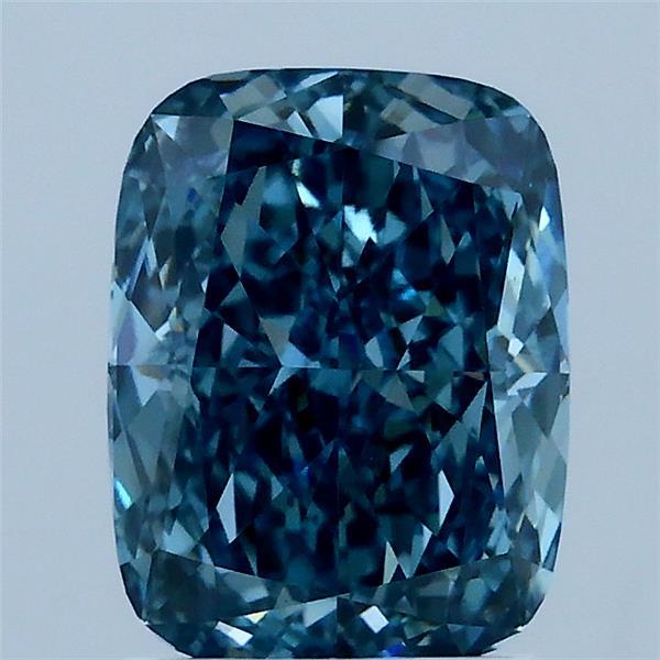 2.06 Carat Cushion Shaped, Ideal Cut, FANCY VIVID BLUE Color, VS1 Clarity, IGI Certified Lab Grown Diamond