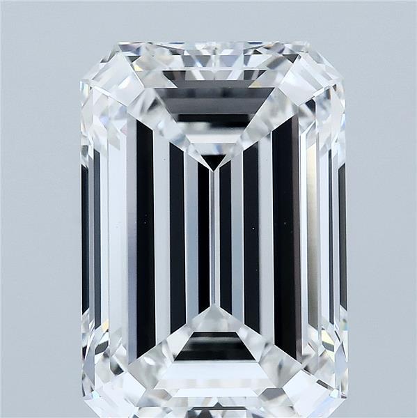 7.05 Carat Emerald Shaped, Ideal Cut, E Color, VS1 Clarity, IGI Certified Lab Grown Diamond
