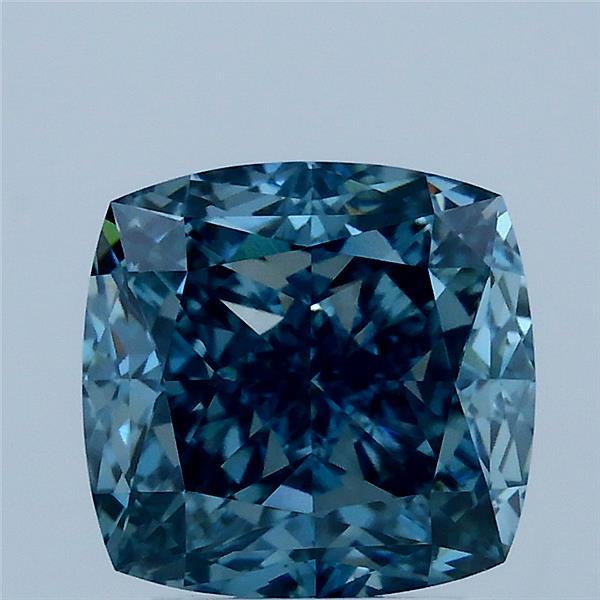 3.09 Carat Cushion Shaped, Ideal Cut, FANCY VIVID BLUE Color, VS1 Clarity, IGI Certified Lab Grown Diamond