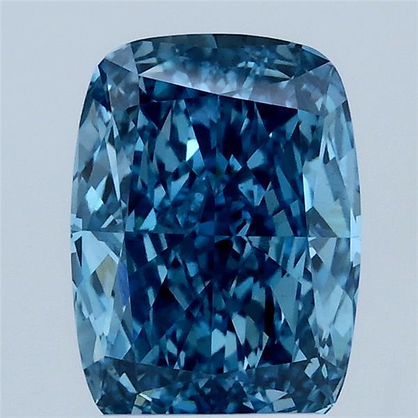 2.09 Carat Cushion Shaped, Ideal Cut, FANCY VIVID BLUE Color, VS1 Clarity, IGI Certified Lab Grown Diamond