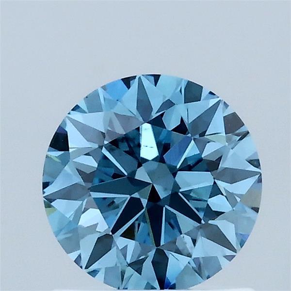 1.02 Carat Round Shaped, Ideal Cut, FANCY VIVID BLUE Color, VS2 Clarity, IGI Certified Lab Grown Diamond