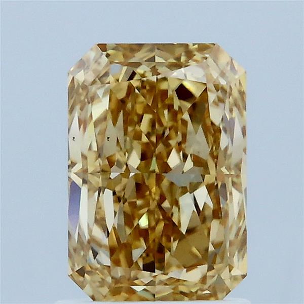 1.56 Carat Radiant Shaped, Ideal Cut, FANCY INTENSE YELLOW Color, VS1 Clarity, IGI Certified Lab Grown Diamond