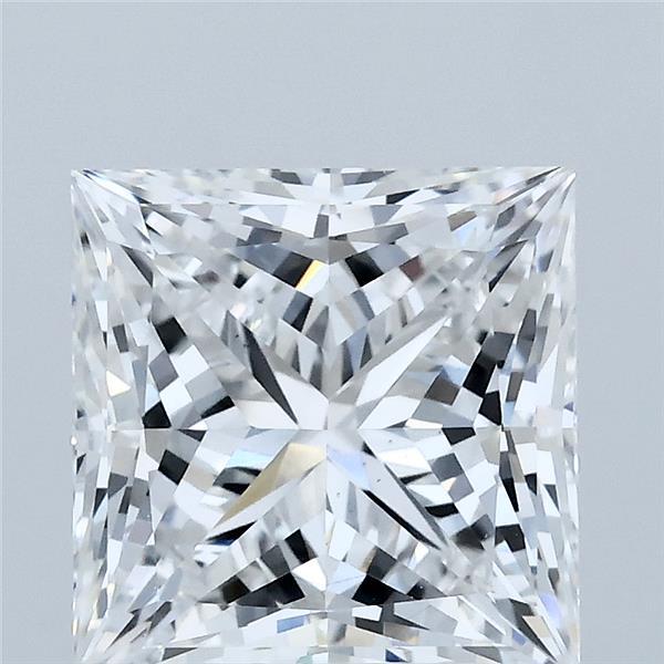 3.55 Carat Princess Shaped, Ideal Cut, D Color, VS1 Clarity, IGI Certified Lab Grown Diamond
