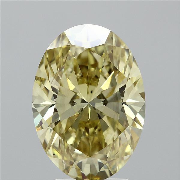 4.05 Carat Oval Shaped, Ideal Cut, FANCY INTENSE YELLOW Color, VS2 Clarity, IGI Certified Lab Grown Diamond