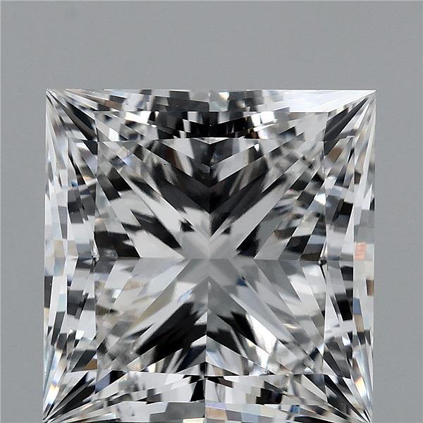 5.38 Carat Princess Shaped, Ideal Cut, E Color, VVS2 Clarity, IGI Certified Lab Grown Diamond