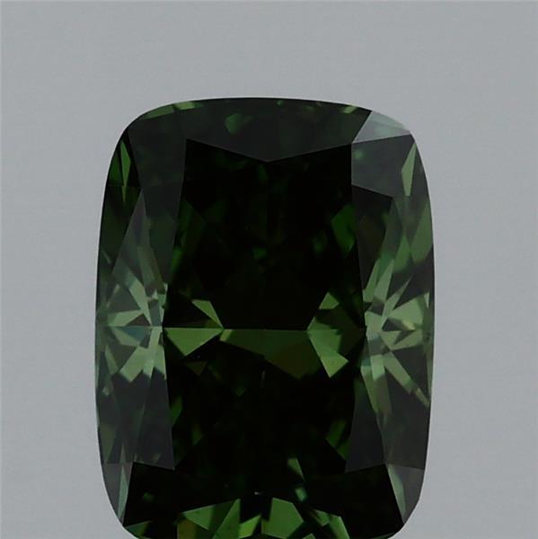 1.09 Carat Cushion Shaped, Ideal Cut, FANCY VIVID GREEN Color, VS1 Clarity, IGI Certified Lab Grown Diamond