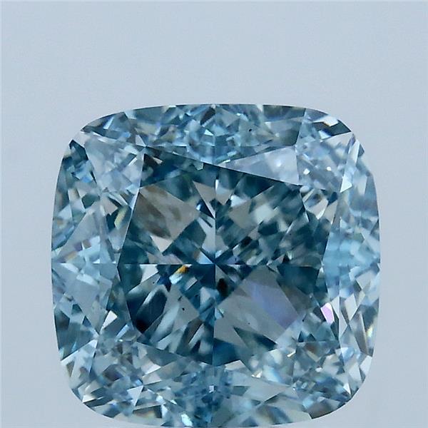 3.51 Carat Cushion Shaped, Ideal Cut, FANCY INTENSE BLUE Color, VS1 Clarity, IGI Certified Lab Grown Diamond