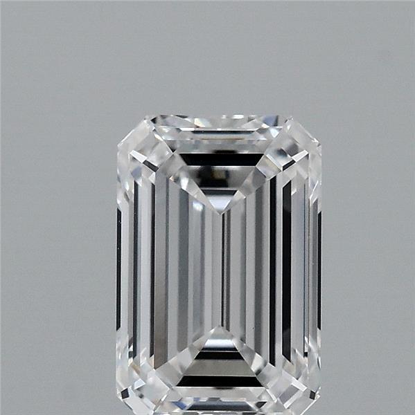1.67 Carat Emerald Shaped, Ideal Cut, D Color, VVS2 Clarity, IGI Certified Lab Grown Diamond