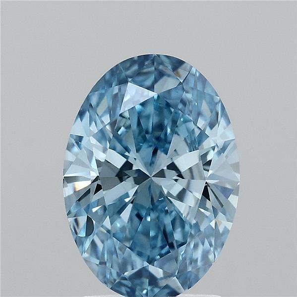 2.16 Carat Oval Shaped, Ideal Cut, FANCY VIVID BLUE Color, VS1 Clarity, IGI Certified Lab Grown Diamond