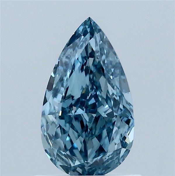 1.01 Carat Pear Shaped, Ideal Cut, FANCY VIVID BLUE Color, VVS2 Clarity, IGI Certified Lab Grown Diamond