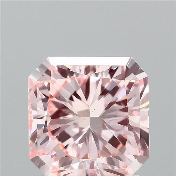 1.91 Carat Radiant Shaped, Excellent Cut, FANCY INTENSE PINK Color, VS1 Clarity, IGI Certified Lab Grown Diamond