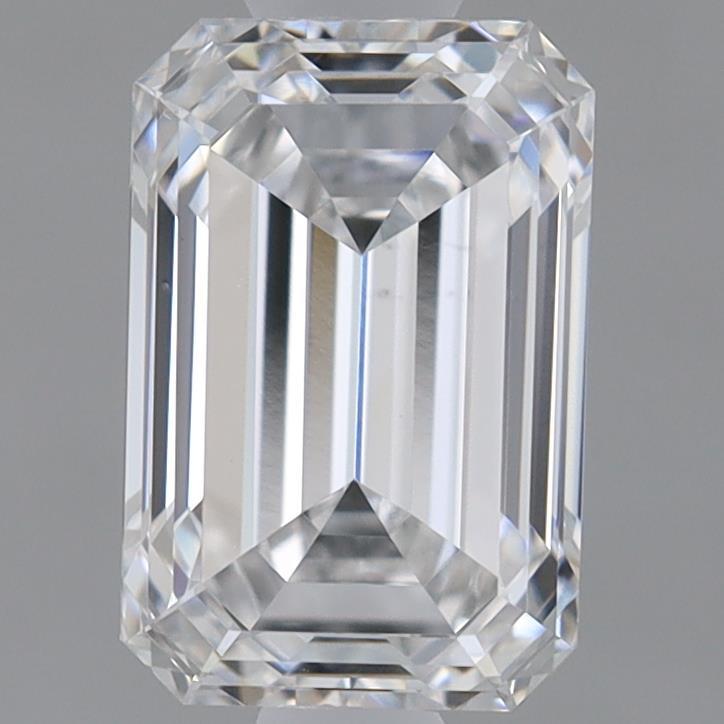 0.91 Carat Emerald Shaped, Ideal Cut, E Color, VS1 Clarity, IGI Certified Lab Grown Diamond