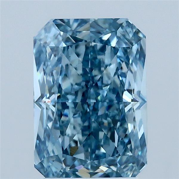 2.07 Carat Radiant Shaped, Excellent Cut, FANCY VIVID BLUE Color, VS1 Clarity, IGI Certified Lab Grown Diamond