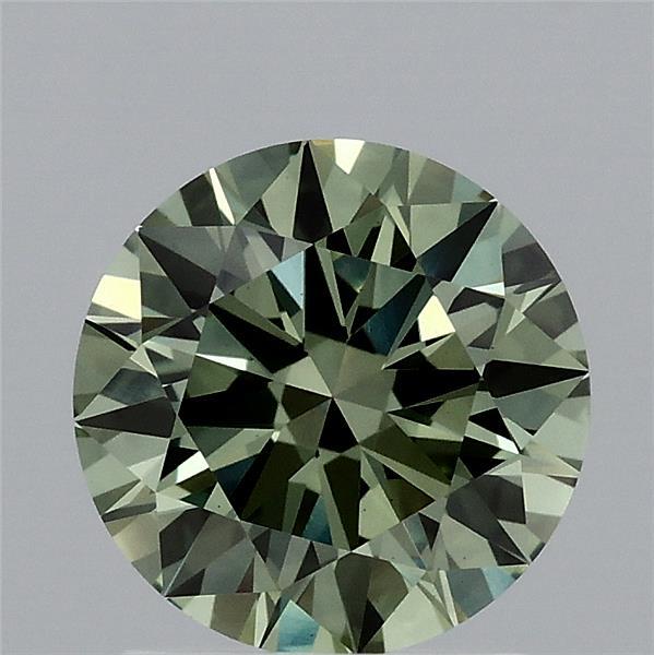 1.57 Carat Round Shaped, Ideal Cut, FANCY VIVID GREEN Color, VS1 Clarity, IGI Certified Lab Grown Diamond
