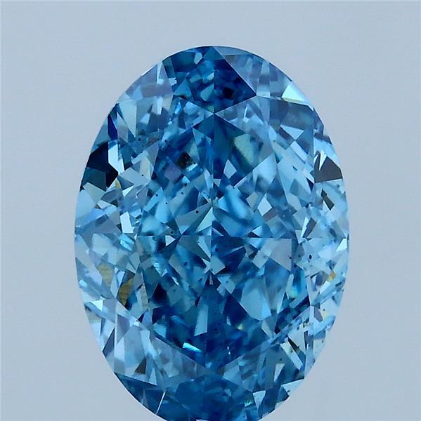 3.51 Carat Oval Shaped, Very Good Cut, FANCY VIVID BLUE Color, VS2 Clarity, IGI Certified Lab Grown Diamond