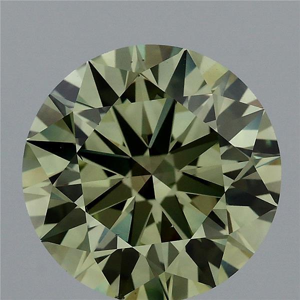 3.01 Carat Round Shaped, Ideal Cut, FANCY VIVID GREEN Color, VS1 Clarity, IGI Certified Lab Grown Diamond