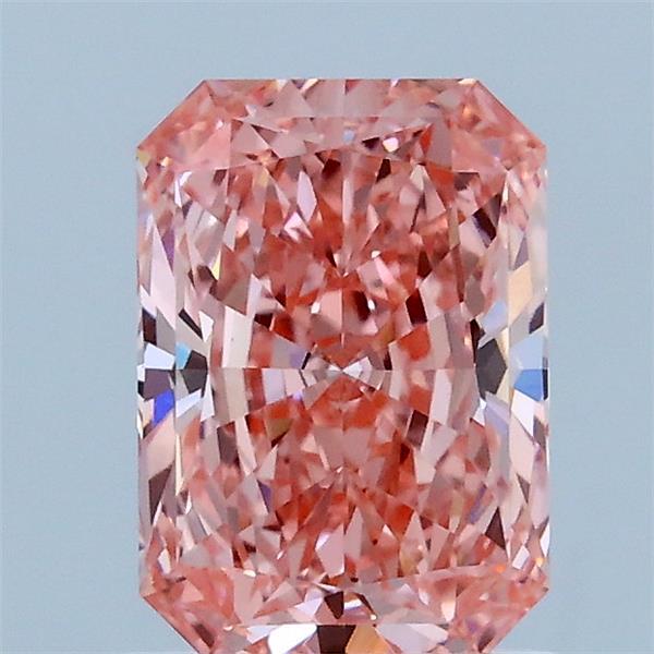 1.20 Carat Radiant Shaped, Ideal Cut, FANCY VIVID PINK Color, VS1 Clarity, IGI Certified Lab Grown Diamond